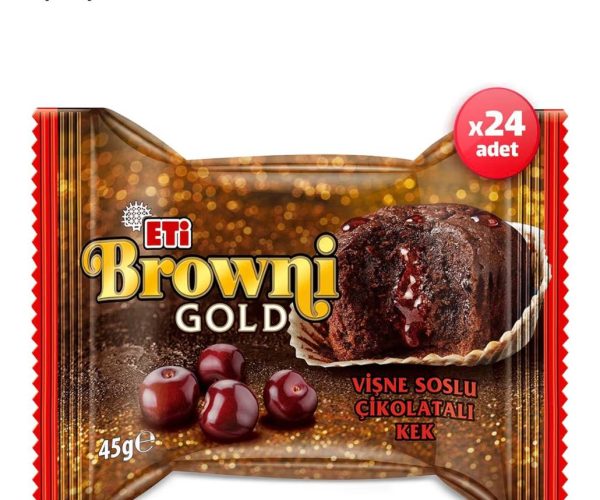 Eti Browni Gold Vişne Soslu Çikolatalı Kek 45 g x 24 Adet