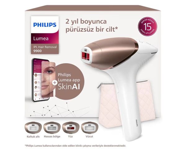 Philips Lumea 9900 Serisi BRI951/03 IPL Tüy Alma, SkinAI,Vücut,Yüz,Koltuk altı,Bikini,4 Başlık,Çanta