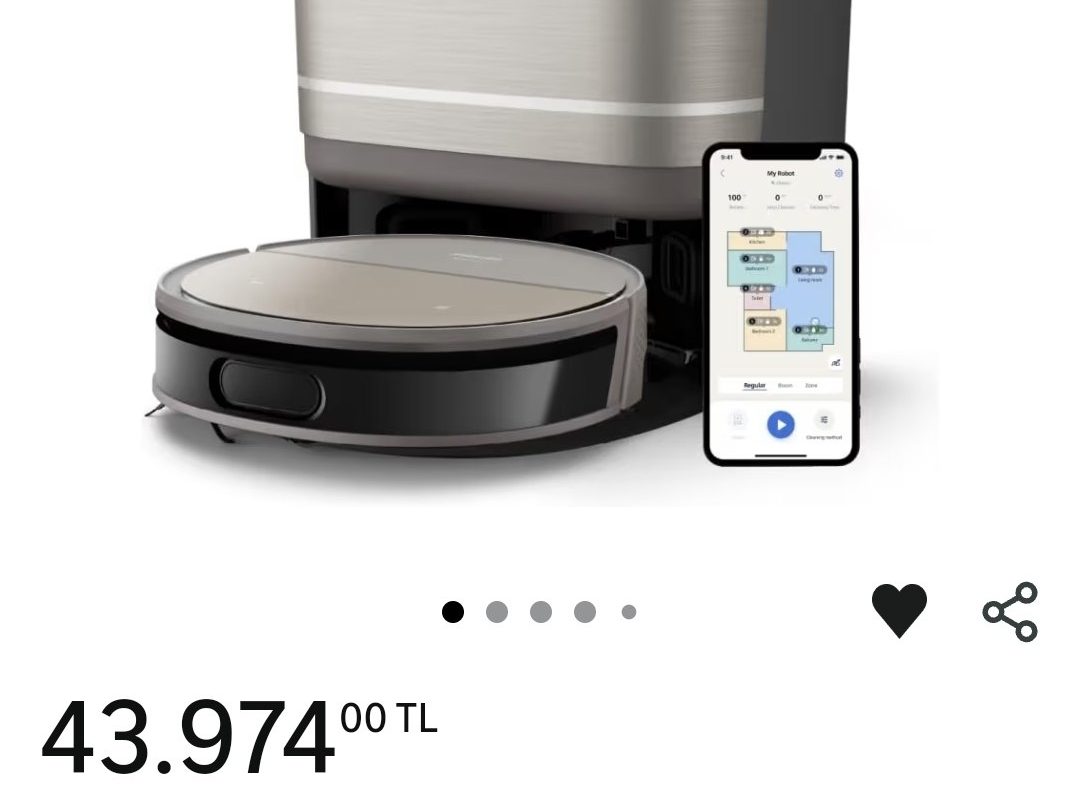 💥Philips HomeRun 9000 Serisi Robot Süpürge, Islak ve Kuru Temizlik, Bakterilere Karşı%99.9 Etkili, Yüksek Emiş Gücü – 43.974₺
