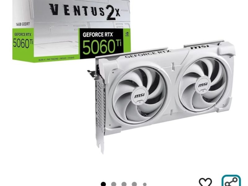 MSI GEFORCE RTX 5060 TI 8G VENTUS 2X OC WHITE PLUS