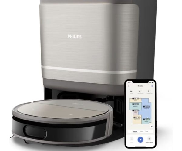 Philips HomeRun 9000 Serisi Robot Süpürge, Islak ve Kuru Temizlik, Bakterilere Karşı%99.9 Etkili, Yüksek Emiş Gücü, HomeRun Uygulaması ile Uzaktan Kontrol, XU9100/10