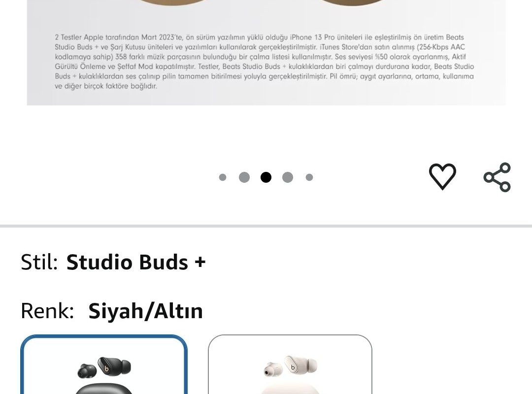 Beats Studio Buds +|Gürültü Önleme Özellikli Gerçek Kablosuz Kulaklık, Apple ve Android ile Uyumlulu – 9.499₺