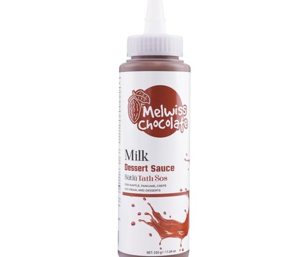 🛍️ Melwiss Chocolate Sütlü Tatlı Sos 330 g – Akışkan kıvamlı Waffle, Pankek, Krep, Dondurma, Kahve ve Tatlılar için Pratik Sıkılabilir Sos