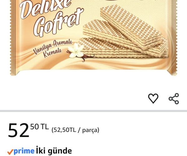 ÜLKER Vanilya Kremalı Gofret, 220 Gr