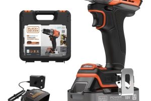 Black&Decker BLD682D1XK-QW 18V POWERCONNECT™ Kömürsüz Şarjlı Matkap/Vidalama (1 x 2.0Ah Akü, 1A Şarj Cihazı ve Kitbox ile)