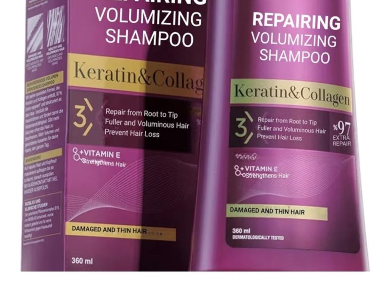 Bioblas Kolajen & Keratin Şampuan – Saç Dökülmesine Karşı, Onarıcı ve Dolgunlaştırıcı Etki, Bitkisel Kompleks B19, 360 ml