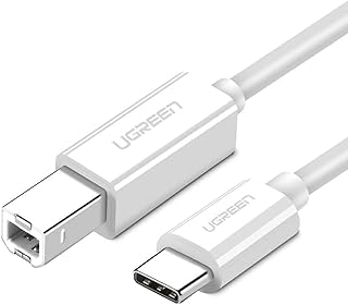 Ugreen Type-C USB B Yazıcı Kablosu, 1.5 Metre, Beyaz
