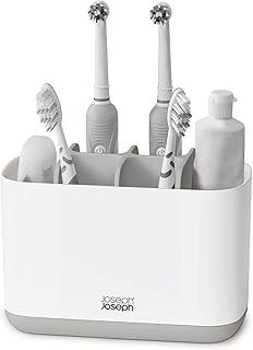 Joseph Joseph 70510 Easy-Store Büyük Diş Fırçalık, Beyaz/Gri