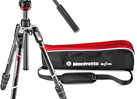 Manfrotto MVKBFRTC-LIVEUS Befree Live Karbon Fiber Video Tripod Seti, Sıvı Başlı, M-Lock Bükümlü Bacak Kilitleri, Siyah — %56 İndirim | Amazon TR Fırsatı