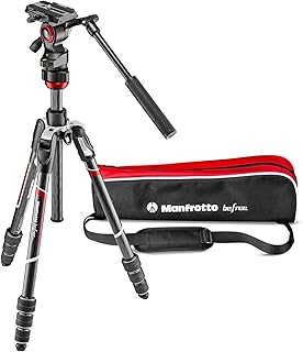Manfrotto MVKBFRTC-LIVEUS Befree Live Karbon Fiber Video Tripod Seti, Sıvı Başlı, M-Lock Bükümlü Bacak Kilitleri, Siyah — %56 İndirim | Amazon TR Fırsatı