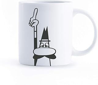 Bialetti - Kupa - Mug - 250mL - Bialetti İkonik Bıyıklı Adam Desenli - Porselen