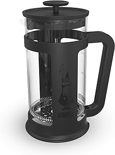 Bialetti - Smart French Press: Yaklaşık 350mL kapasiteli kahve hazırlayıcı - Siyah Polipropilen Gövde - Bulaşık Makinesinde Yıkanabilen Borosilikat Cam Sürahi - Paslanmaz Çelik Filtre Sistemi