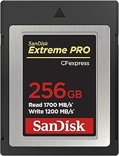 SanDisk Extreme Pro CFexpress hafıza kartı Tip B 256 GB (1.700 MB/s okuma, 1.200 MB/s yazma, RescuePRO Deluxe, sorunsuz RAW videolar, 4K, XQD uyumluluğu)