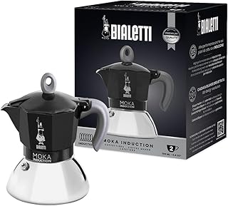 Bialetti – Moka İndüksiyon Siyah: 2 Cups Ocak Üstü Espresso Pişirici – 100ml – Alt Hazne: Dış Paslanmaz Çelik İç Alüminyum – Patentli Güvenlik Valfi – İndüksiyon Ocak Türleri İçin Uygundur — %20 İndirim | Amazon TR Fırsatı