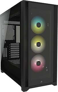 Corsair iCUE 5000X RGB CC-9011212-WW USB 3.1 Type-C Temperli Cam Siyah E-ATX Mid-Tower Gaming (Oyuncu) Kasa