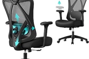 SONGMICS Ofis Sandalyesi, Ergonomik Çalışma Masası Sandalyesi, Bilgisayar Sandalyesi, File Sandalye, Ayarlanabilir Bel Desteği ve Baş Desteği, 150 Kg’a Kadar Taşıma Kapasitesi, Yüksekliği — %41 İndirim | Amazon TR Fırsatı
