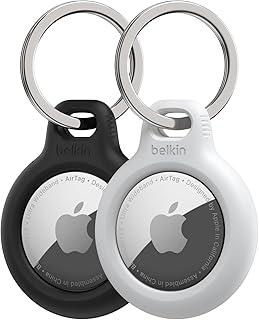 Belkin AirTag için Anahtarlıklı Kılıf - 2'li Paket - Siyah ve Beyaz