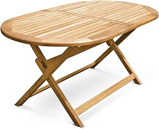 ReHome Truva 160x90 cm İroko Oval Yemek Masası