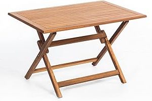 ReHome Truva 120×70 cm İroko Katlanabilir Dikdörtgen Bahçe Balkon Mutfak Teras Masası — %31 İndirim | Amazon TR Fırsatı