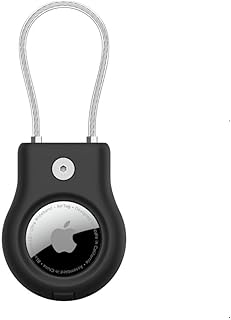 Belkin AirTag için Örgülü Metal Kablolu Kılıf - Siyah