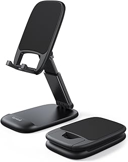 Lamicall Masa için Katlanabilir Telefon Standı - Yüksekliği Ayarlanabilir Cep Telefonu Tutacağı Taşınabilir Cep Telefonu Yuvası Masaüstü Yuvası iPhone 15 14 13 Pro Max Mini, 12 11 XR X 8 7 6 Plus SE,