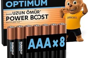 Duracell Optimum AAA İnce Kalem Pil (8’li Paket) – Alkalin Pil 1,5V – Pil Saklama Paketi – LR03 MX2400 — %26 İndirim | Amazon TR Fırsatı