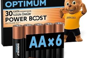 Duracell Optimum AA Alkalin Kalem Pil (6’Lı Paket) 1,5V – Lr6 Mx1500 — %31 İndirim | Amazon TR Fırsatı