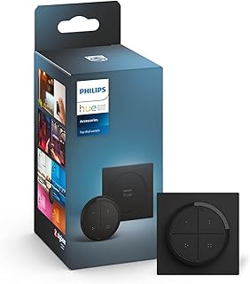 Philips Hue Tap Dial Switch Döner Anahtar, Siyah, Hue Uygulaması ile Kişiselleştirilebilir, Aksesuarlar