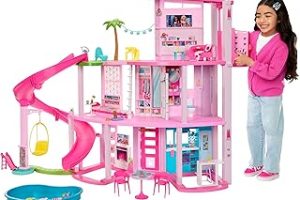 Barbie Rüya Evi, 75’ten fazla parçalı ve 3 katlı kaydıraklı havuz partisi bebek evi, evcil hayvan asansörü ve köpek oyun alanları, HMX10 — %20 İndirim | Amazon TR Fırsatı