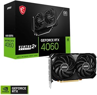 MSI GeForce RTX 4060 VENTUS 2X BLACK 8G OC GDDR6 128Bit DX12 DLSS 3 Gaming (Oyuncu) Ekran Kartı