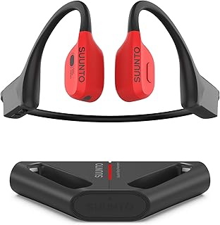 SUUNTO Wing Open-Ear kemik ses kulaklık, Bluetooth kablosuz spor kulaklık, kafa hareket kontrolü, dahili HD mikrofon, IP67 aşınmaya dayanıklı, güvenlik lambaları, 30 saate kadar pil ömrü
