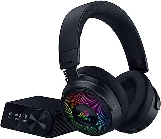 Razer Kraken V4 Pro – Kontrol hub’lı kablosuz oyun kulaklığı – Sensa HD haptikler (OLED kontrol hub’ı, TriForce 40mm sürücüler, HyperSpeed & Bluetooth, THX Audio) Siyah — %22 İndirim | Amazon TR Fırsatı
