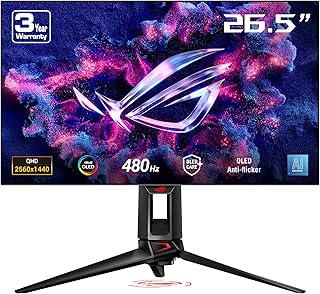 ASUS ROG Swift PG27AQDP 26.5 OLED Gaming 2K Freesync Premium 2560×1440 0.03ms 480hz DP HDMI USB VESA HDR 400 Siyah, 99% DCI-P3, 10BIT Monitör — %24 İndirim | Amazon TR Fırsatı