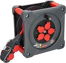 Brennenstuhl Professional Serisi 4 Soketli IP44 Lisanslı 33+5 Metre Isınma Şalterli Makaralı Kablo H07BQ-F3G2.5