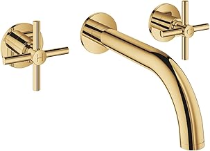 Grohe Atrio 3 Delikli Duvardan Lavabo Bataryası M-Boyut Cool Sunrise 20661GL0