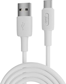 Juo 12W USB-A to Type-C Silikon Hızlı Şarj ve Data Kablosu Beyaz 1 Metre
