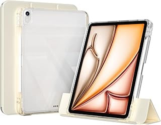 Zore Apple ile uyumlu iPad Air 11 2025 M3 Kılıf Magnetik Ayrılabilen Airbagli Zore Sliding Tablet Kılıfı Gold