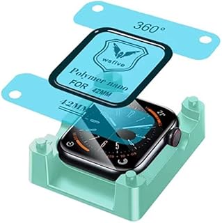 Zore Apple ile uyumlu Watch 42mm Polymer Nano Ekran Koruyucu + Kolay Uygulama Aparatlı Siyah