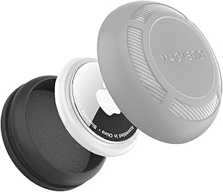 Buff TagSafe Manyetik Tutucu Darbeye Dayanıklı Koruyucu Mıknatıslı AirTag Uyumlu Kılıf (Gri)