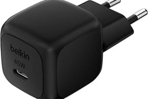 Belkin Kompakt Duvar Şarj Cihazı 45 W, Apple iPhone 17, 16 and 15 Serisi, Samsung Galaxy S25, iPad, AirPods ve Daha Fazlası için USB-C Güç İletimli Hızlı Şarj, Siyah — %27 İndirim | Amazon TR Fırsatı