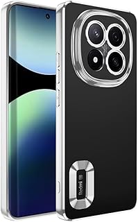 Zore Xiaomi ile uyumlu Redmi Note 14 Pro Plus Kılıf Kamera Korumalı Logo Gösteren Zore Omega Kapak Gümüş