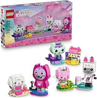 LEGO Gabby’s Dollhouse Gabby’nin Parçalarla İnşa Edilen Kedi Arkadaşları 11215-6 Yaş ve Üzeri Çocuklar için 6 Hayvan Figürü İçeren Yaratıcı Oyuncak Yapım Seti, Yılbaşı Hediyesi Fikri (324 Parça)