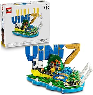 LEGO Editions Vini Jr. – Unutulmaz Futbol Anları 43027-10 Yaş ve Üzeri Çocuklar için Minifigür ve Koleksiyonluk Levha İçeren Yaratıcı Oyuncak Yapım Seti, Çocuklar için Hediye Fikri (510 Parça)