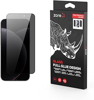 Zore Apple ile uyumlu iPhone 17 Pro Zore Rika Premium Privacy Temperli Cam Ekran Koruyucu Siyah