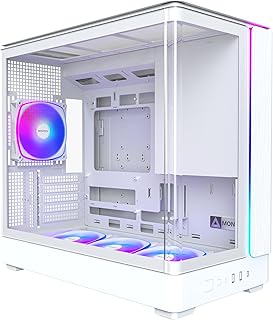 MONTECH King 15 PRO Micro-ATX PC Kasası, Kavisli Panoramik Cam, Baca Hava Akışı, 360 mm Radyatör Desteği, Yüksek Performanslı Sistemler için Kompakt Yapı, Fan Hubı ile Önceden Takılmış 4 ARGB PWM Fan