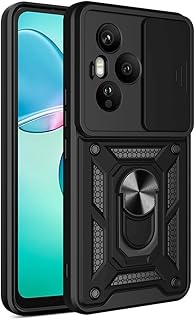 Zore Honor ile uyumlu 400 Pro Kılıf Magnetik Standlı Kamera Korumalı Sürgülü Vega Kapak Siyah