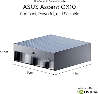 ASUS ASCENT GX10 Kompakt Yapay Zeka Süper Bilgisayarı, NVIDIA GB10 Grace Blackwell Superchip, 128GB LPDDR5X RAM, 2TB SSD, Wi-Fi 7, Ubuntu Linux
