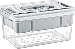 Orret Home Bölmeli ve Katlı Plastik Organizer Makyaj Düzenleyici – Kilitli Takım Sandığı Organizer Kutu, Taşıma Kulplu Çok Amaçlı Düzenleyici, Katlı Saklama Kutusu (ASORTİ RENK) (9 Litre) — %41 İndirim | Amazon TR Fırsatı