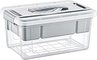 Orret Home Bölmeli ve Katlı Plastik Organizer Makyaj Düzenleyici – Kilitli Takım Sandığı Organizer Kutu, Taşıma Kulplu Çok Amaçlı Düzenleyici, Katlı Saklama Kutusu (ASORTİ RENK) (9 Litre)