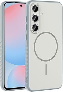 Zore Galaxy ile uyumlu S25 FE Kılıf M-safe Şarj Özellikli Zore Tea Kapak Gümüş